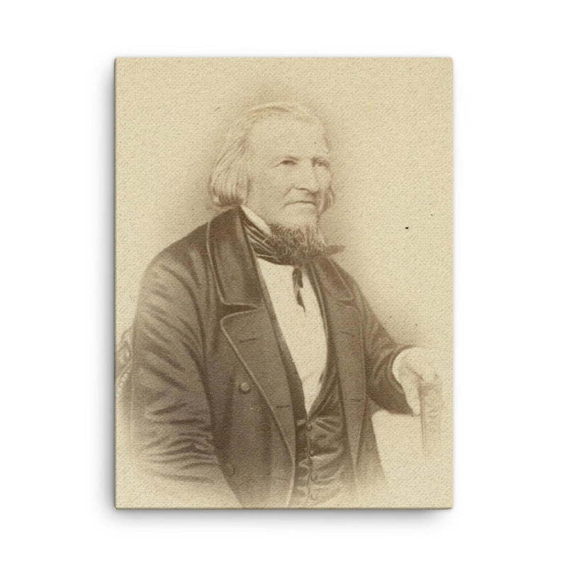 August Heinrich Hoffmann von Fallersleben canvas print on a plain backdrop in size 18