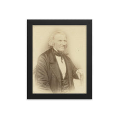 August Heinrich Hoffmann von Fallersleben framed print on a plain backdrop in size 8"x10".