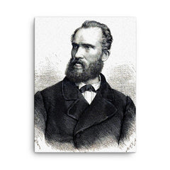 August Kluckhohn canvas print on a plain backdrop in size 18"x24".