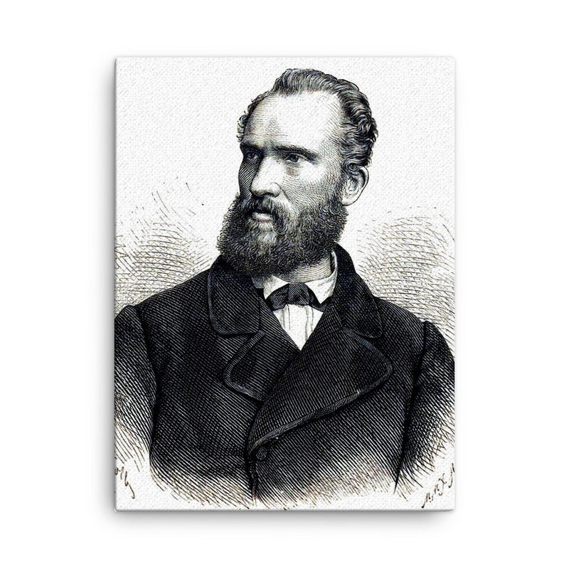 August Kluckhohn canvas print on a plain backdrop in size 18