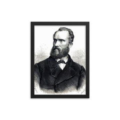 August Kluckhohn framed print on a plain backdrop in size 12"x16".