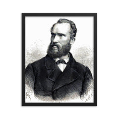 August Kluckhohn framed print on a plain backdrop in size 16"x20".