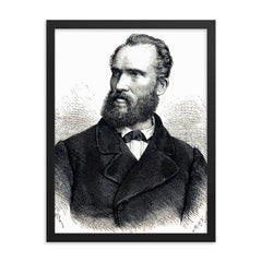 August Kluckhohn framed print on a plain backdrop in size 18"x24".