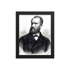 August Kluckhohn framed print on a plain backdrop in size 8"x10".