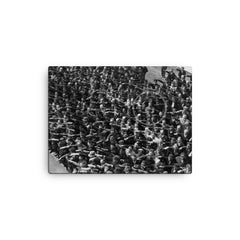 August Landmasser, The Man Who Refused to Salute Hitler, 1936 canvas print on a plain backdrop in size 12"x16".