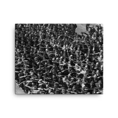 August Landmasser, The Man Who Refused to Salute Hitler, 1936 canvas print on a plain backdrop in size 16"x20".