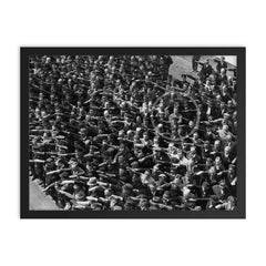 August Landmasser, The Man Who Refused to Salute Hitler, 1936 framed print on a plain backdrop in size 18"x24".