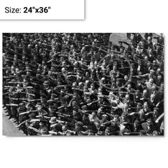 August Landmasser, The Man Who Refused to Salute Hitler, 1936 metal print on a plain backdrop in size 24"x36".