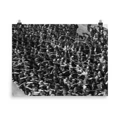 August Landmasser, The Man Who Refused to Salute Hitler, 1936 poster on a plain backdrop in size 8"x10".