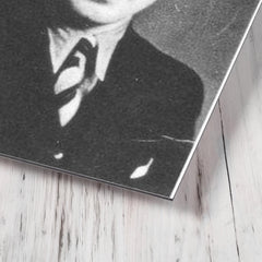 August Landmesser metal print mockup