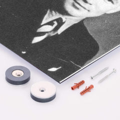 August Landmesser metal print mockup