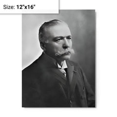 Auguste Escoffier metal print on a plain backdrop in size 12"x16".