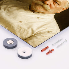 Auguste Escoffier portrait metal print mockup