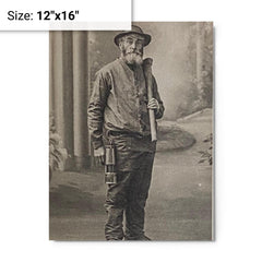 Augustin Lesage metal print on a plain backdrop in size 12"x16".