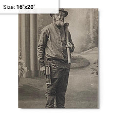 Augustin Lesage metal print on a plain backdrop in size 16"x20".