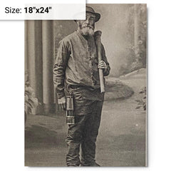 Augustin Lesage metal print on a plain backdrop in size 18"x24".