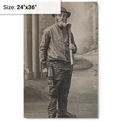 Augustin Lesage metal print on a plain backdrop in size 24"x36".