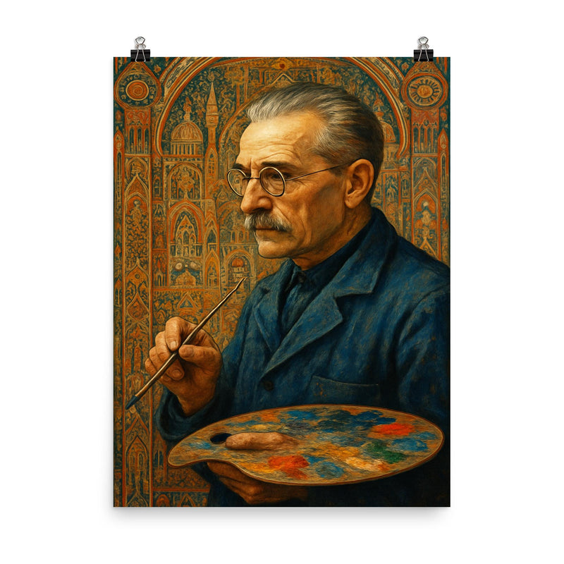 Augustin Lesage poster on a plain backdrop in size 8