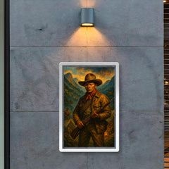 Augusto Cesar Sandino in mountain guerrilla camp poster 2