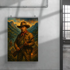 Augusto Cesar Sandino in mountain guerrilla camp poster 4