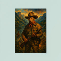 Augusto Cesar Sandino in mountain guerrilla camp poster 8
