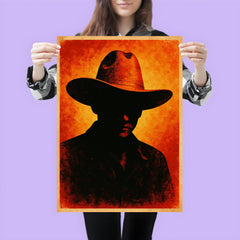 Augusto Sandino hat and silhouette poster 3