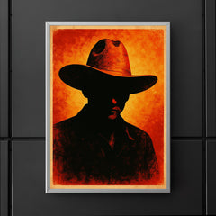 Augusto Sandino hat and silhouette poster 5