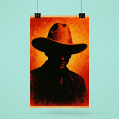Augusto Sandino hat and silhouette poster 6