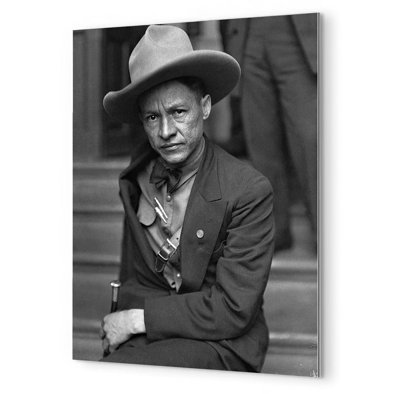Augusto Sandino metal print mockup