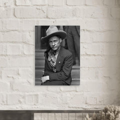 Augusto Sandino metal print mockup
