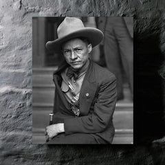 Augusto Sandino metal print mockup