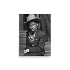 Augusto Sandino poster on a plain backdrop in size 12"x16".