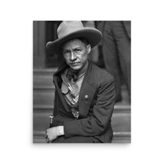 Augusto Sandino poster on a plain backdrop in size 16"x20".