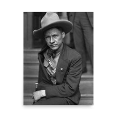 Augusto Sandino poster on a plain backdrop in size 18"x24".