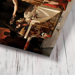 Augustus at the Tomb of Alexander the Great by Lionel Royer metal print mockup