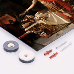 Augustus at the Tomb of Alexander the Great by Lionel Royer metal print mockup