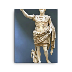 Augustus Caesar canvas print on a plain backdrop in size 16"x20".