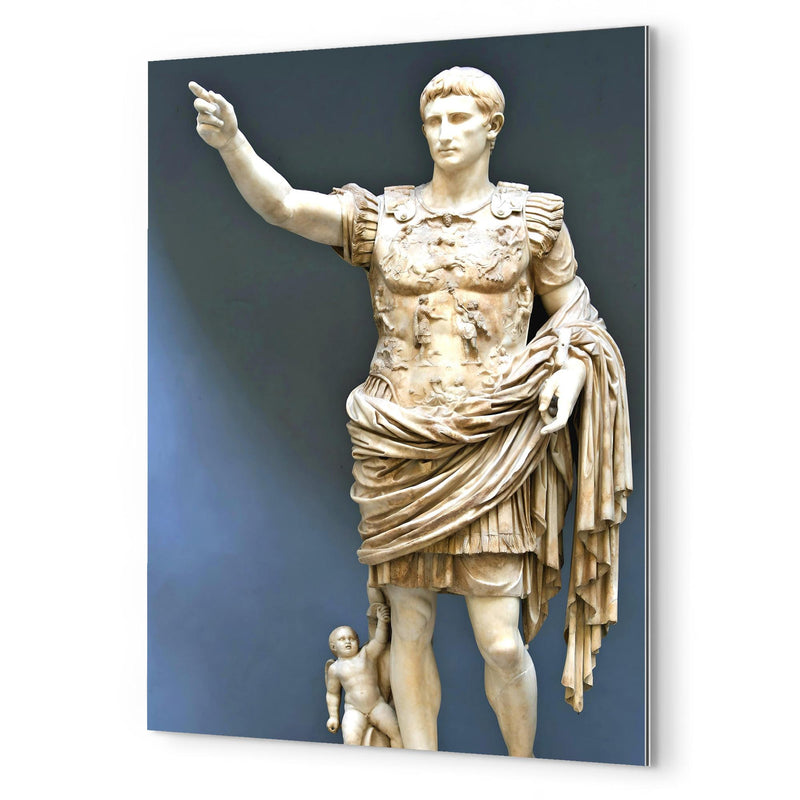 Augustus Caesar metal print mockup
