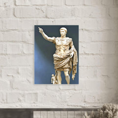 Augustus Caesar metal print mockup