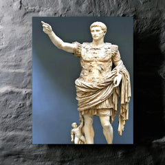 Augustus Caesar metal print mockup
