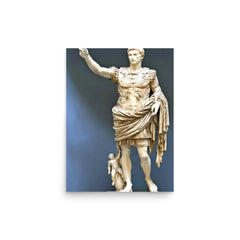 Augustus Caesar poster on a plain backdrop in size 12"x16".