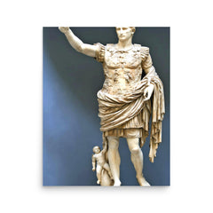 Augustus Caesar poster on a plain backdrop in size 16"x20".