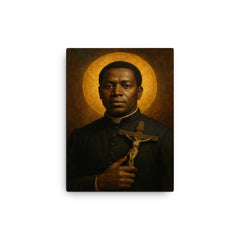 Augustus Tolton canvas print on a plain backdrop in size 12"x16".