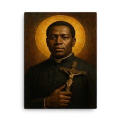 Augustus Tolton canvas print on a plain backdrop in size 18"x24".