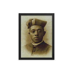 Augustus Tolton framed print on a plain backdrop in size 12"x16".