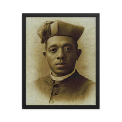 Augustus Tolton framed print on a plain backdrop in size 16"x20".