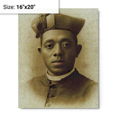 Augustus Tolton metal print on a plain backdrop in size 16"x20".