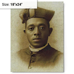 Augustus Tolton metal print on a plain backdrop in size 18"x24".