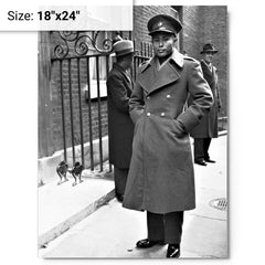 Aung San metal print on a plain backdrop in size 18"x24".