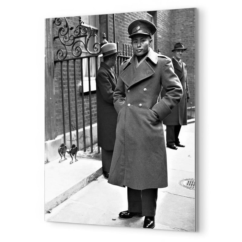 Aung San metal print mockup